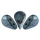 Cuentas de vidrio Amos® by Puca® - Metallic mat blue spotted 23980/65325